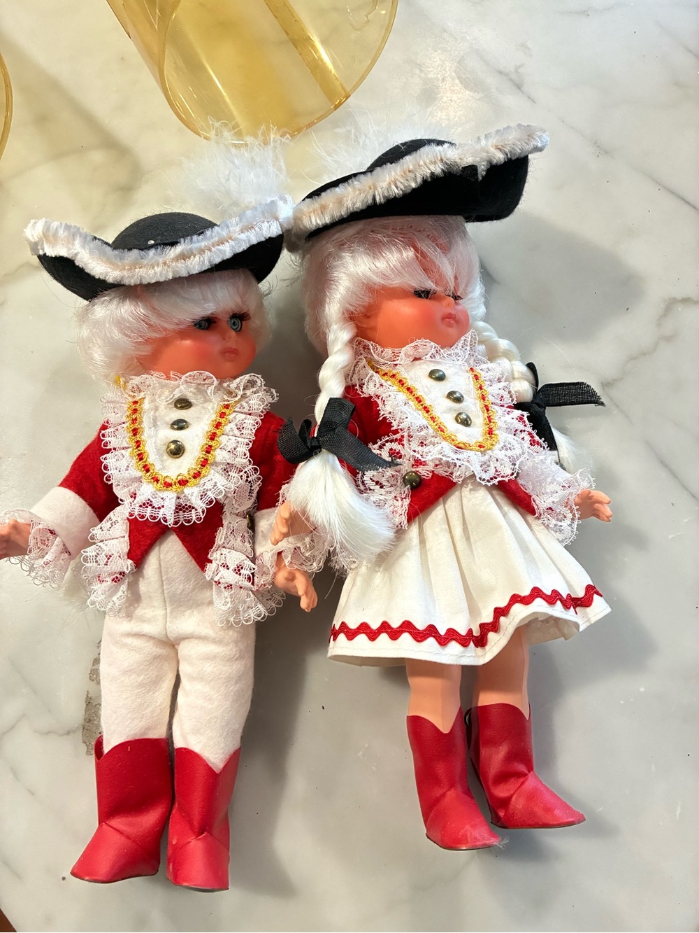 Lot Of 2 Vintage doll collectible folklore doll antique - Traditional German